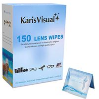 Lens Wipes Pre-Moistened Cleaning for Eyeglasses, Computer or Phone Screens Camera Lenses and Other Delicate Surfaces (150 Count)