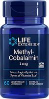 Life Extension Methylcobalamin 1mg, 60 Vegetarian Lozenges