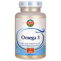 KAL 180/120 1000 Mg Omega 3 Fish, 60 Count