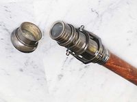 Nautical Collectible Antique Finish Brass Telescope Spyglass Walking Stick Cane C