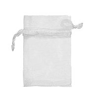 COTOSEY Sosam 100PCS 3x4 Inches Organza Drawstring Pouches Jewelry Party Wedding Favor Gift Bags (3x4, White)