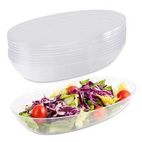 Impressive Creations Plastic Salad Bowl | 42 Oz. (Pack of 10) – Heavyweight Disposable Clear Salad Bowl – Durable and Reusable Party Supply Bowl – Perfect Dinnerware – Small