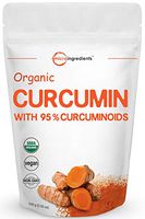 Maximum Strength Organic Curcumin Powder (Natural Turmeric Extract and Turmeric Supplements), 100 Grams, Rich in Antioxidants for Joint & Immune Support, No GMOs and Vegan Friendly