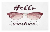 GugeABCmat Rubber Door Mat,Watercolor Cups and Teapots British Tradition Classic in Creative Vivid Style,Doormat Hallway Geometric Bath Mat 48" W X 36" L,Multicolor