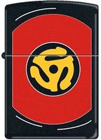 Zippo 218 Vinyl LP Record Black Matte Windproof Lighter