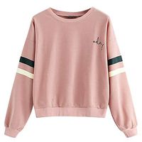 Women's Casual Pullover Long Sleeve Rainbow Sweatshirts Lettle Print Cat Casual Top Blouse Hoodies Sweater Dress