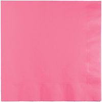 Creative Converting Table Needs, Lunch Napkins, Party Supplies, Candy Pink, 6.5" x 6.5", 20ct