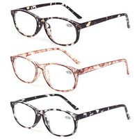Reading Glasses 3 Pack Tortoise Fashion Men and Women Stylish Designed Readers (3 Pack Mix, 2.0)