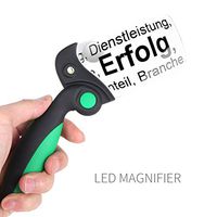 Handheld 10X Illumination Magnifier Assisted Mirror 20X with LED Light HD Lens for Book Reading, Jewelry Identification, Watch, DIY Crafts Engraving and Repair, 19*9*2.7cm LIXFDJ Vision Assisted Magni