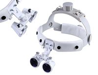 Ocean Aquarius Binocular Loupes 3.5X-Rmm Surgical Leather Headband DY-108 (White)