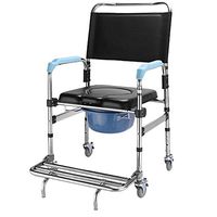 Gsaknc Wheeled Commode Chair Wheelchair Old Man Toilet Wheelchair Mobile Toilet Seat Folding Pregnant Woman Bath Chair