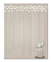 Rustic Theme Stationery - 8.5 x 11-60 Letterhead Sheets - Lights & Jar Rustic Letterhead (Rustic)
