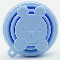 SPEQUIX Foldable Sterilizing Cup Collapsible Silicone Cup Menstrual Cup Holder for Cleaning and Storing Menstrual Cup, Reusable and Light Weight FDA Approved for Travel and Outdoors (Babyblue)