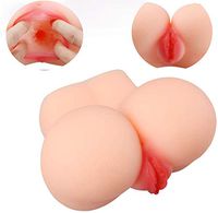 Ultra-Real Solid Size TPE Entiity Silicone Live Doll Full Size Female Torso - Realistic 3D Men Male Adult Toy with Real Channels for Double