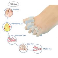 SchwarzSex Toe Corrector Separators Stretchers Bunion Protector Relieve Bunion Pain Toe Straightener Achilles Foot Care Suitable for Men and Women