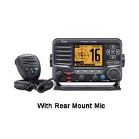 ICOM IC-M506 41 / Icom M506 VHF/AIS Radio with rear-mouint mic, MFG# IC-M506 41, Fixed mount VHF with built-in AIS receiver, 25/1 Watts, with built-in 2-way 25 Watt loudhailer/foghorn, CommandMic-IV capable, Class-D DSC, NMEA 0183, NMEA 2000, and optional