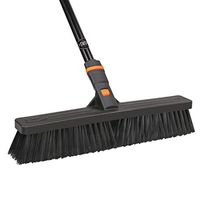 18" SWOPT Standard Multi-Surface Push Broom – 60" Steel Handle – Great for Indoor and Outdoor Use – Handle Interchangeable with All SWOPT Cleaning Heads
