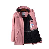 DZX Woman's Electric Heating Clothes/Heating Jacket，Can Be Washed Warm Body Vest with USB Cable,Pink-XL
