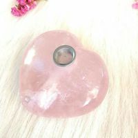 Natural Rose Quartz Crystal Heart Healing Tobacco Pipe Chakra