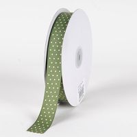BBCrafts Willow with Ivory Dots Grosgrain Ribbon Swiss Dot 5/8 inch 50 Yards