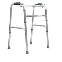 CW&T WW Elderly Walker Aluminum Alloy Collapsible Height Adjustable Rehabilitation Assistance Medical Four-Foot Crutches