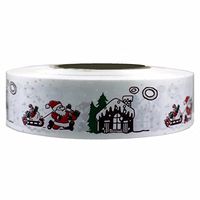 Christmas Tree Garland Ribbon Decoration - 1 1/4" x 50 Yards, Santa Claus Pattern, Gift Wrapping, Wreath, Swag, Bows, Boxing Day, Gift Bows, Presents, Winter Decoration