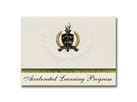Signature Announcements Accelerated Learning Program (Little Rock, AR) Graduation Announcements, Presidential style, Basic package of 25 with Gold & Black Metallic Foil seal