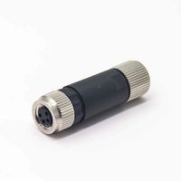 Elebee Field Wireable Connector M8 Female Plug 4 Pin Shielded Screw-Joint for Cable