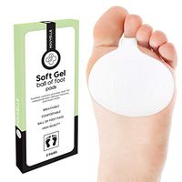 Nouvelle 2 Full Pairs Metatarsal Pads Ball of Foot Cushions for Women and Men - Soft Gel Foot Pads for Mortons Neuroma, bunions, Arthritis, Calluses-Forefoot Cushioning for Metatarsalgia Pain Relief
