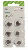 FCS Pack of 6 Click Sleeve for Siemens Signia Silk Primax Click - CIC/ITC (Vented-Small).