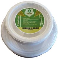 [75 COUNT] 50 x 9" Disposable Plates & 25 x 12oz Bowls Bundle | Sugarcane Plates and Bowls | 100% Biodegradable Plates and Bowls | Party Plates and Bowls | Compostable Plates | Compostable Bowls