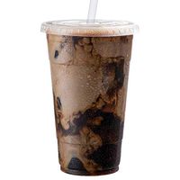 Clear Plastic Cups with Lids | 24 oz, 50 Pack | PET Cold Smoothie Cups | Iced Coffee Cups | Disposable Cups with Lids | To Go Cups