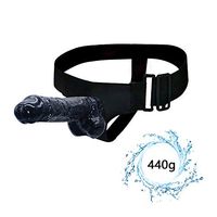 Realistic Strap on Big Sticks Flexible Toy (Black)