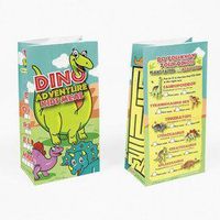 KIDS MEAL BAGS DINOSAUR THEME (1 DOZEN) - BULK