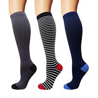 3/5 Pairs Compression Socks Women & Men - Best Medical,Nursing,Hiking,Travel & Flight Socks-Running & Fitness