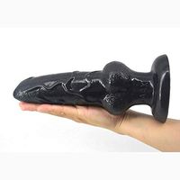 8Inch Safe Real Realistic Small Soft Simulation Strong Suction Toy for Women Men, Black