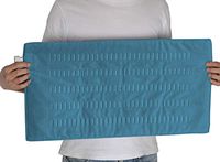 hellomoto Fast Heat Electric Heating Pad for Pain and Cramps Relief, 3 Temperature Settings Heated Pad for Neck, Shoulder, Elbow, Abdomen-Large Size 12"x24"(Green Blue)