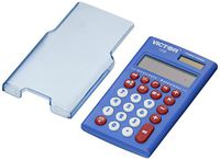 Victor 108 Hybridpower 8-Digit Calculator Kit with Wood Box, Blue, Set of 10