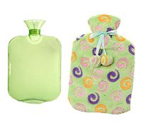 Classic Rubber Hot or Cold Water Bottle with Soft Fleece Cover (2 Liters,A2)