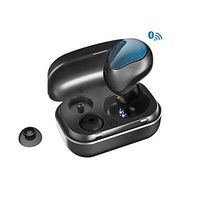 AOKE Wireless Earbud Bluetooth 4.2 Touch Single Mini Invisible Sport Headphone HiFi Stereo Earphones in-Ear IPX7 Wateproof 6Hr Playtime with Mic and Charging Case for iPhoneX/Xs Max,Samsung (Blue)