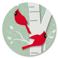 Birch Forest Christmas Envelope Seals - Set of 72 Holiday Envelope Stickers