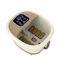 JFW-Portable Foot Spa Bath Massager & 8 Rollers Massage Surfing & Heating, Auto-Massage, Bubble Oxygen Ozone Sterilization, Time Setting, LED Display