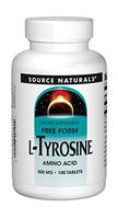 Source Naturals L-Tyrosine 500mg Free Form Amino Acid - 100 Tablets (Pack of 3)