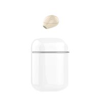 PETU Bluetooth Earphones, Smallest One-Button Control Wireless Earbuds, Mini Bluetooth 4.2 Sweatproof 3D Stereo Hi-Fi Sound Headphones with Charging Case (Beige)