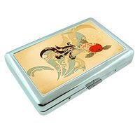 Zen Fish Em2 Hip Silver Cigarette Case Id Holder Metal Wallet 4" X 2.75" RFID Protection
