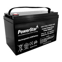 PowerStar 12V 100Ah Group 27 Solar Panel SLA Rechargeable Battery