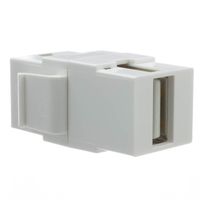 ACL USB 2.0 Type A Female Coupler Keystone Insert, White, 2 Pack