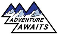 Adventure Awaits Sticker Waterproof Vinyl Decal for Laptop Water Bottle 4" Colorado Mountains