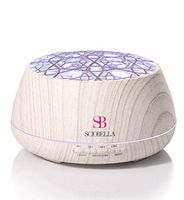 Sciobella Essential Oil Aroma Diffuser - 400ML Aromatherapy Fragrance Rose Garden Ultrasonic Cool Mist Room Office Spa (White Wood)
