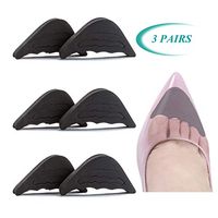 3 Pairs Shoe Fille Toe Inserts for Shoes Too Big for Women Shoe Fillers Adjustable for Shoes Men Adult (Black)